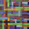 Nieuw werk Jan-Clemens Lampe; acryl op linnen 'Twined Colours'